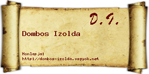 Dombos Izolda névjegykártya